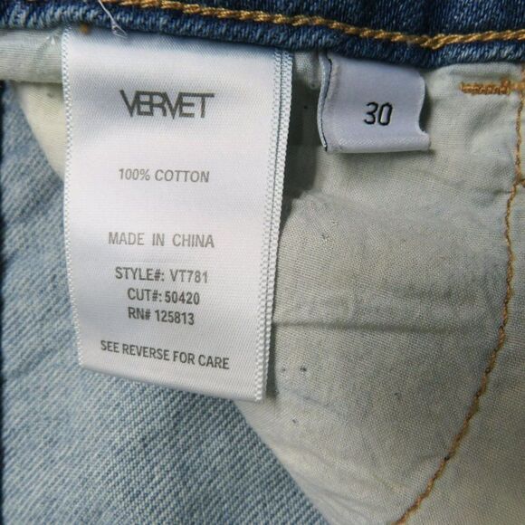 Alter'd State Destressed Straight Leg Jeans Size 30 Light Wash Blue Denim 34X27 - Picture 4 of 13